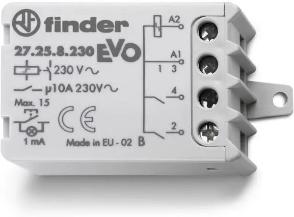 finder rele' ad impulsi con morsetti a bussola e limitatore della potenza bobina 2 no ac (50/60 hz)