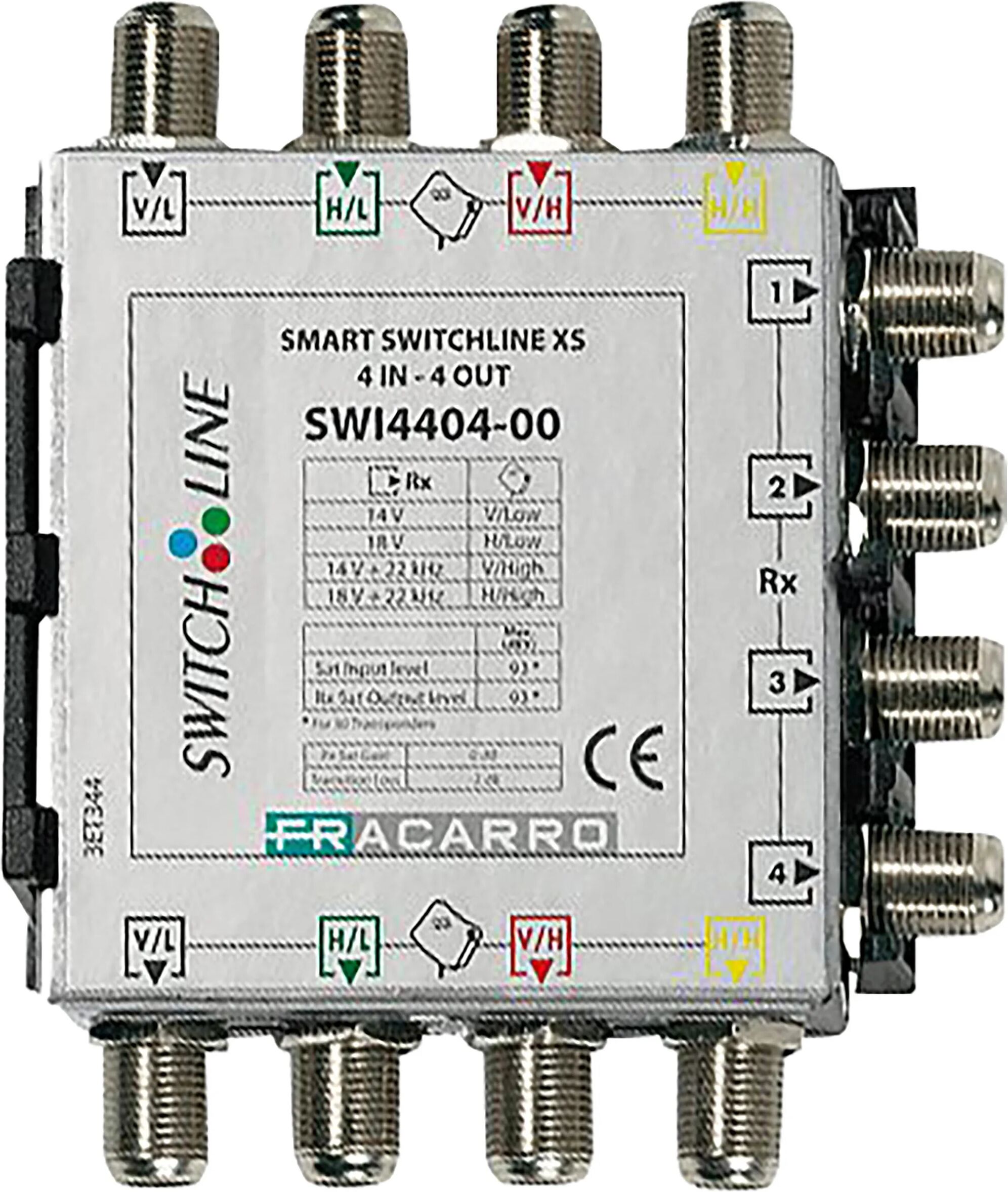 fracarro multiswitch  smart sw line xs 4 +4 - 0db per impianti sat centralizzati