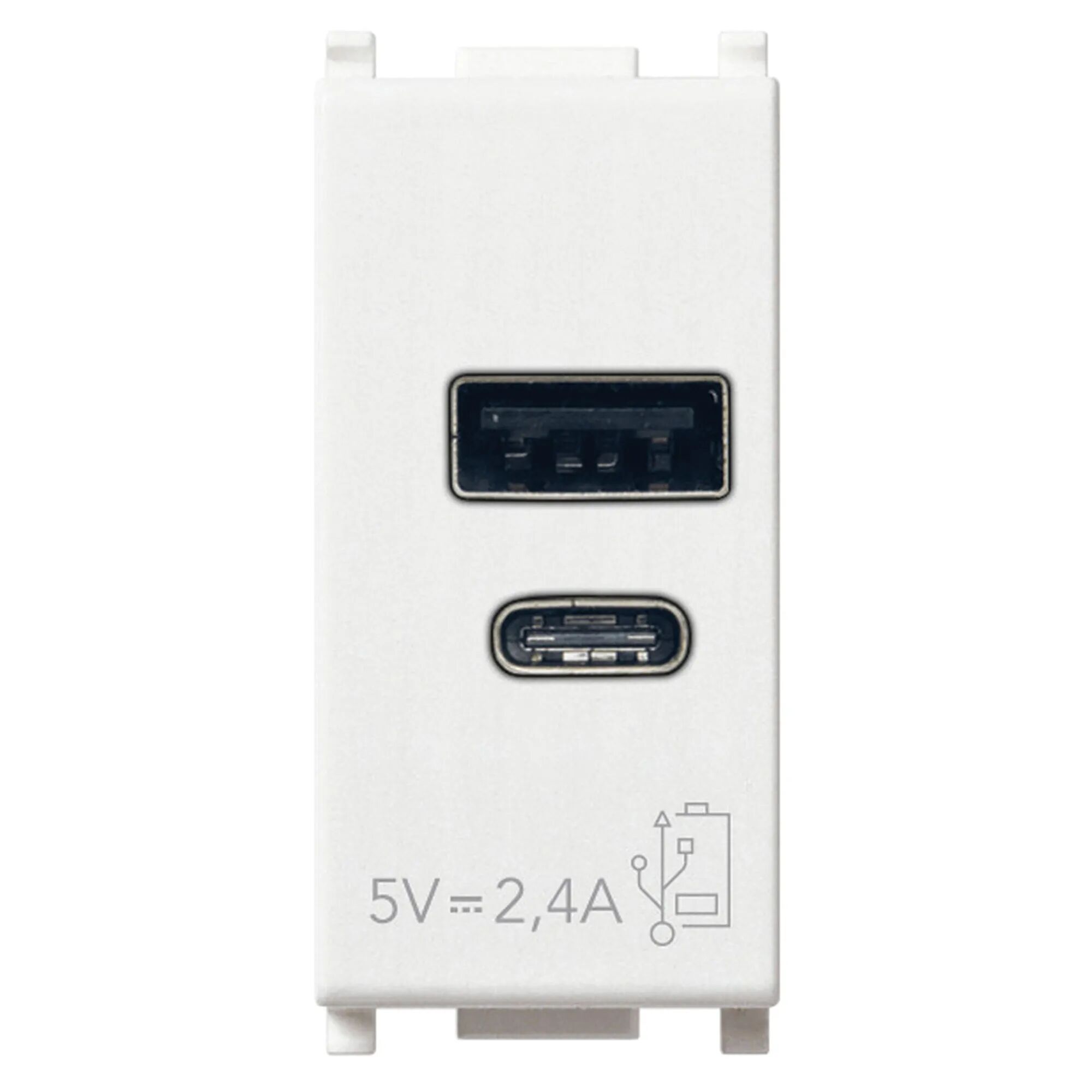 Vimar PRESA USB  PLANA A+C 2.4 A 230V 1 MODULO