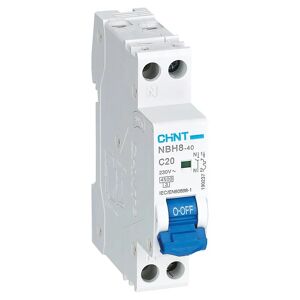 CHINT Interruttore Magnetotermico  20a 1p+n Curva C 4,5ka 1 Modulo