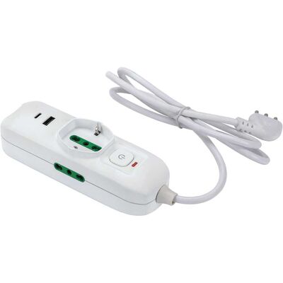 Tecnomat FANTON 5P Multipresa - Universale 2 USB Tecnomat FANTON 5P Multipresa - Universale 2 USB
