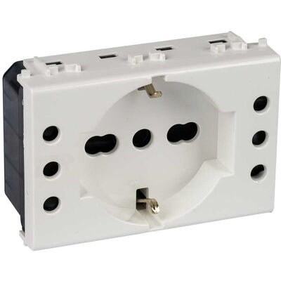 Tecnomat SerieP Presa Elettrica Bianca Multistandard - Presa elettrica Tecnomat SerieP Presa Elettrica Bianca Multistandard - Presa elettrica