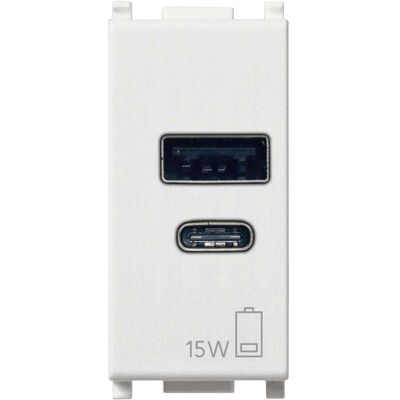 Vimar PRESA USB PLANA A+C 15W - Presa elettrica Vimar PRESA USB PLANA A+C 15W - Presa elettrica