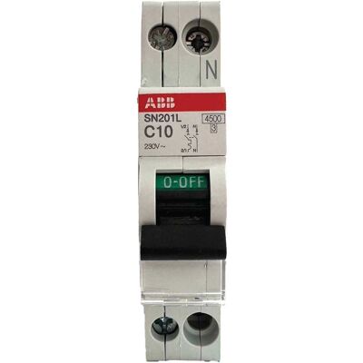 ABB DS301CLC10A30 - Interruttore differenziale slim - 1 Modulo - 30mA ABB DS301CLC10A30 - Interruttore differenziale slim - 1 Modulo - 30mA