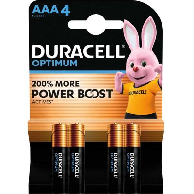 Tecnomat BATTERIE DURACELL MINISTILO AAA LR03 PLUS 100 CON TECNOLOGIA POWERBOOST CONFEZIONE 4 PZ Tecnomat BATTERIE DURACELL MINISTILO AAA LR03 PLUS 100 CON TECNOLOGIA POWERBOOST CONFEZIONE 4 PZ