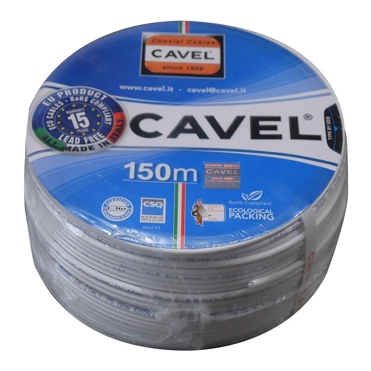 Cavo Tv / Sat Coassiale 750 Hm Ø 5 Mm Cavel Matassa 150 M