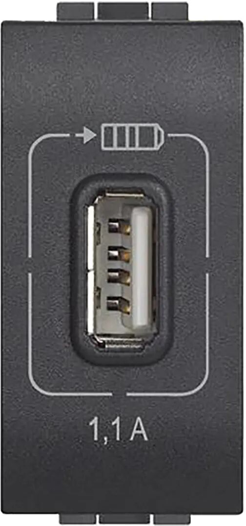 BTicino Caricatore Usb Antracite Bticino Bticino Living 5vdc 1100ma