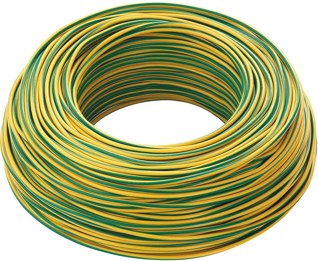 Cavo Unipolare Fs17 Cpr 450/750 Sezione 1x1,5 Mmq Colore Giallo / Verde Matassa 100 M