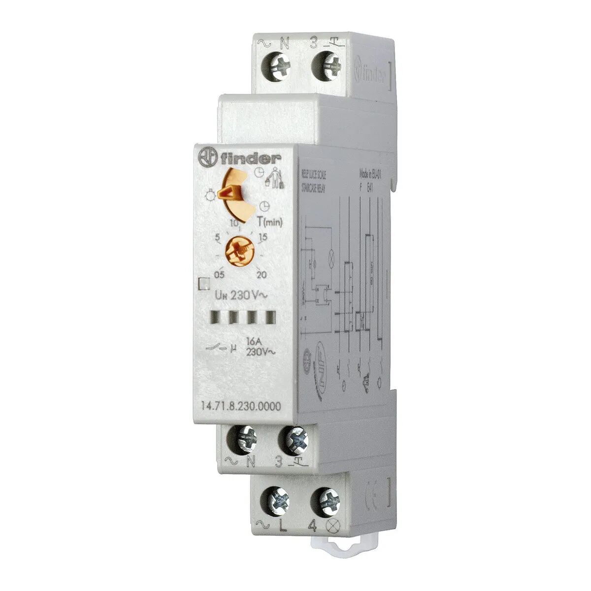 FINDER Rele' Luce Scale  Modulare Monofunzione 1 Contatto 16a Ac (50/60 Hz) 230v
