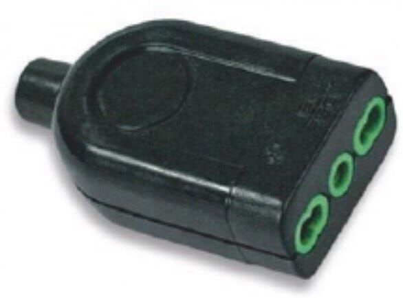 Presa Dritta 2p+t 10a Colore Nero 240v Presa Dritta 2p+t 10a Colore Nero 240v