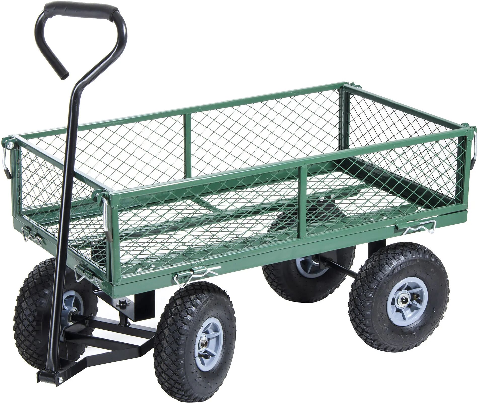 Verdelook CARRELLO TRASPORTO UTILITY IN METALLO  PORTATA 150 kg 4 RUOTE PNEUMATICHE