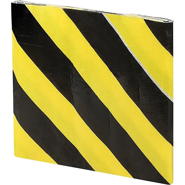 tecnomat antiurto adesivo per box e pilastri 2000x300x3 mm polietilene giallo / nero