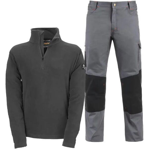 kapriol set  pantalone kavir e pile taglia l colore grigio nero