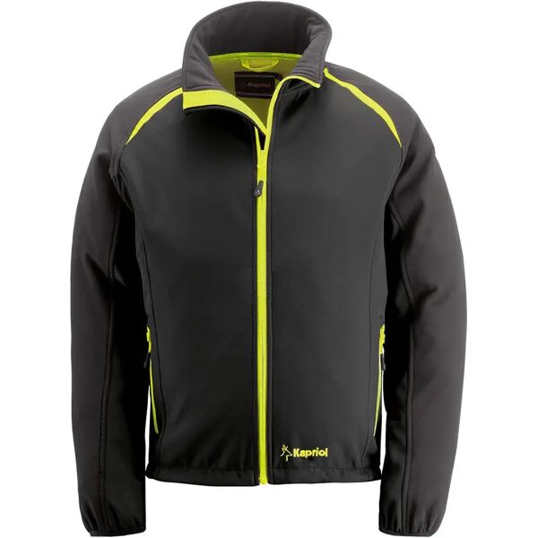 kapriol giacca soft shell dragon easy  taglia xxl colore nero inserti lime