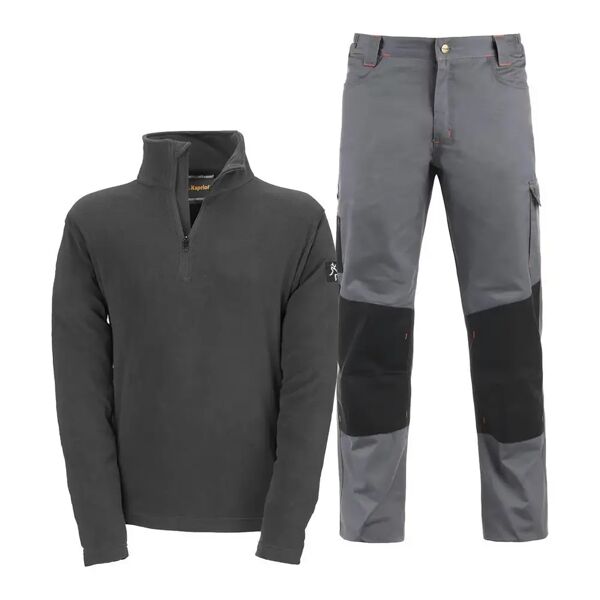kapriol set  pantalone kavir e pile taglia xxl colore grigio nero