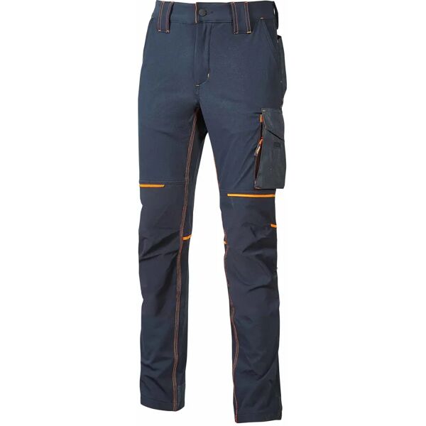 u-power pantalone world  taglia l colore blu in tessuto strech 140 g slim fit