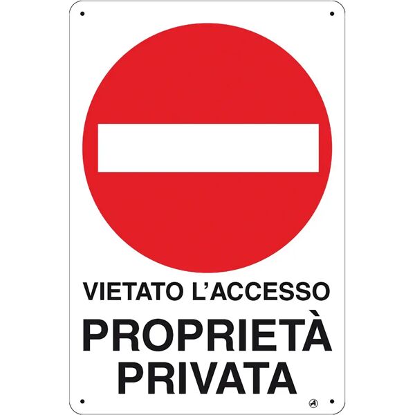 nuova algis cartello vietato l'accesso proprieta' privata in pvc 20x30 cm