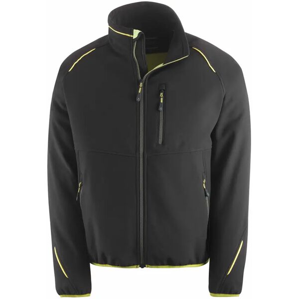 kapriol giubbetto soft shell  2 strati taglia l colore nero lime