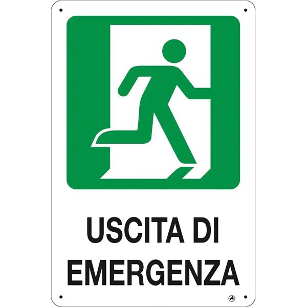 nuova algis targa uscita di emergenza in pvc 20x30 cm