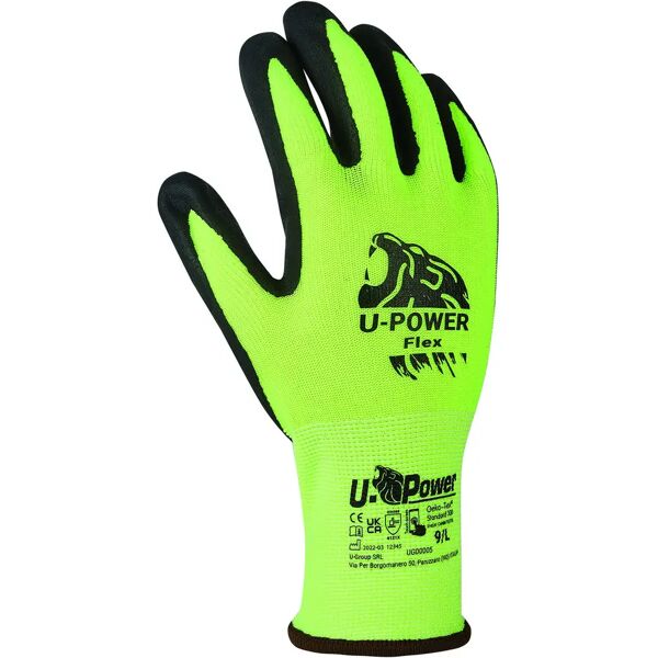 u-power guanto upower flex nylon taglia 9 palmo schiuma nitrile touchscreen manutenzione generica