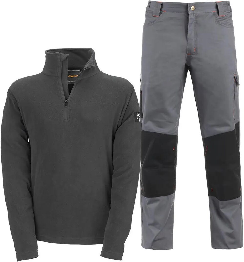 kapriol set  pantalone kavir e pile taglia l colore grigio nero