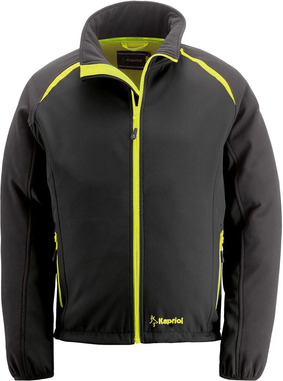 kapriol giacca soft shell dragon easy  taglia xxl colore nero inserti lime