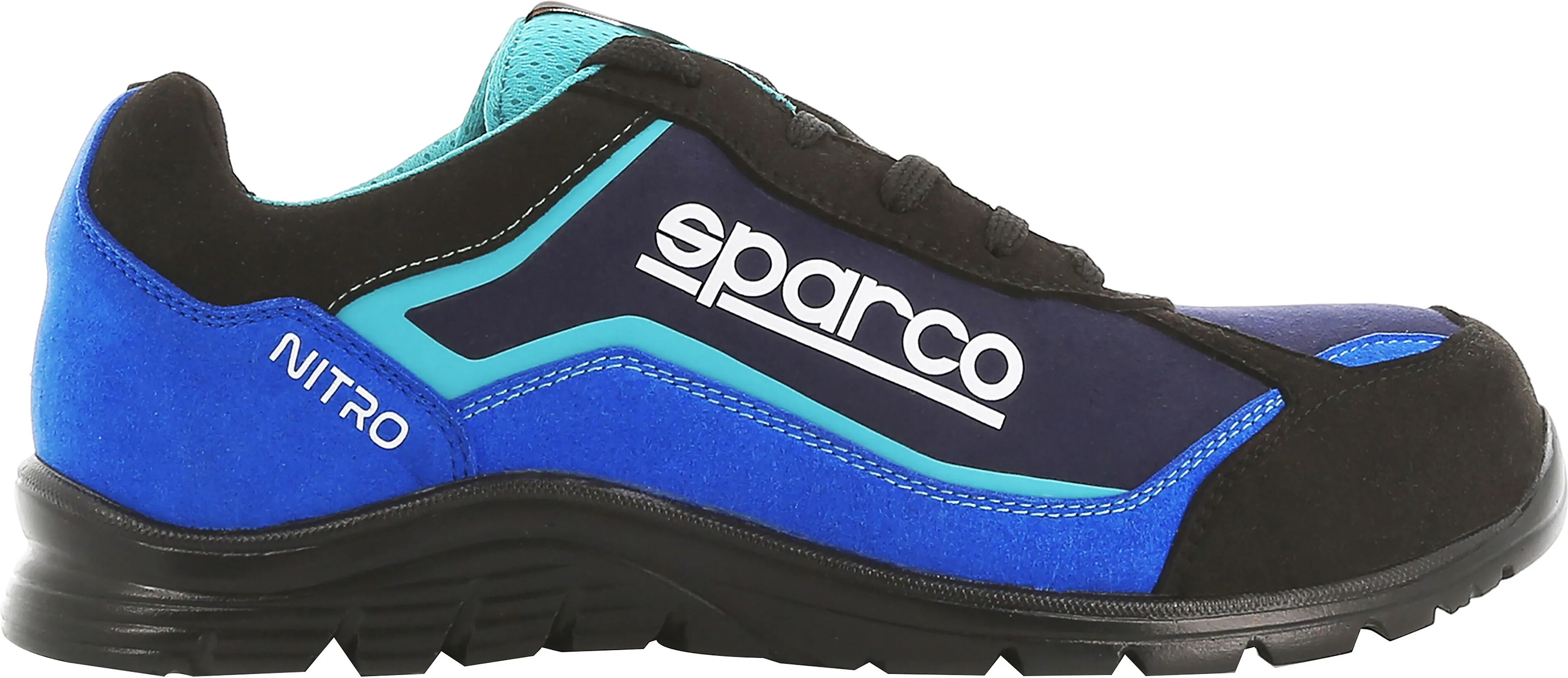 sparco scarpa antinfortunistica 43  nitro bassa classe s3 src nera e blu metal free