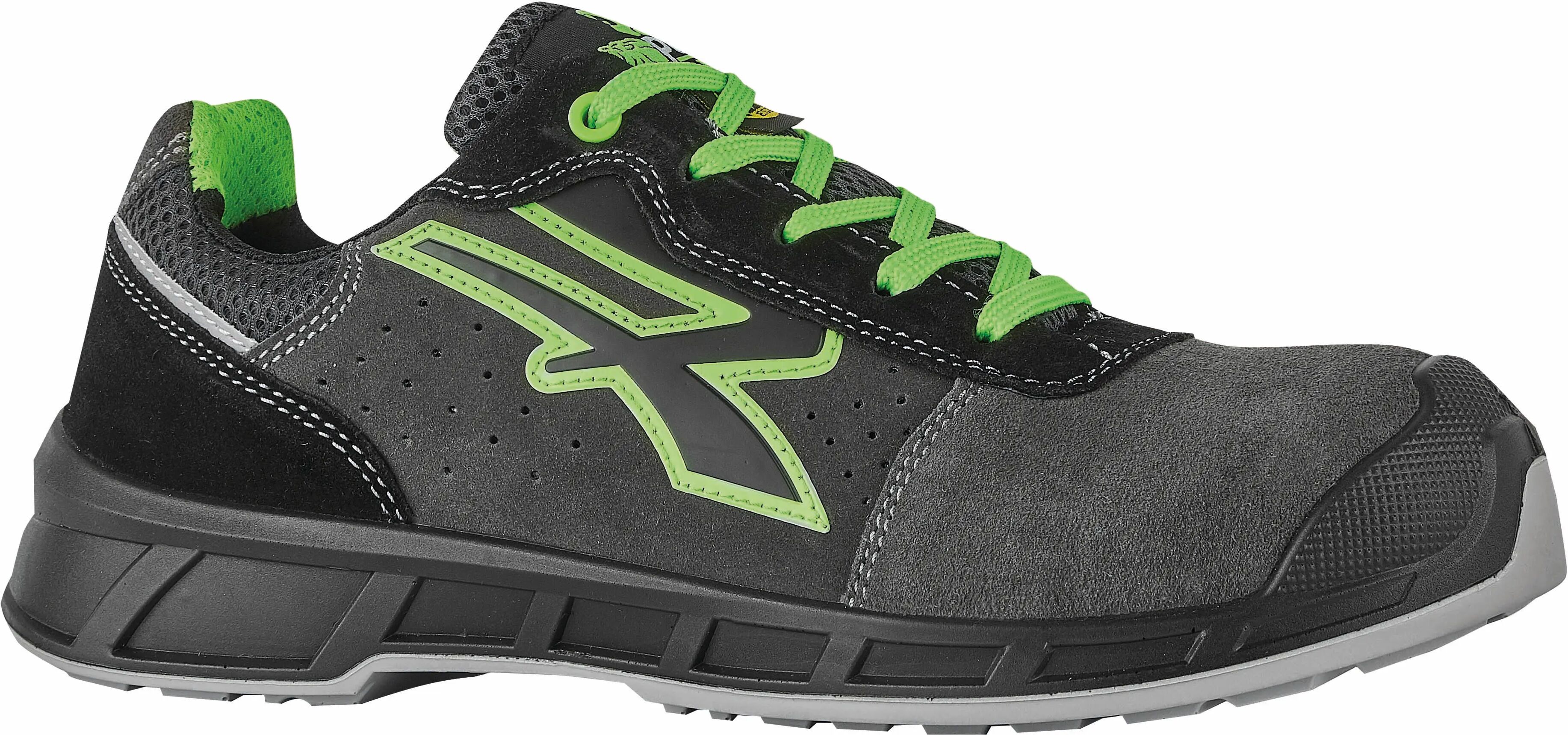 U-power SCARPA ANTINFORTUNISTICA 38  RK20016 BASSA CLASSE S1P SRC ESD NERA VERDE