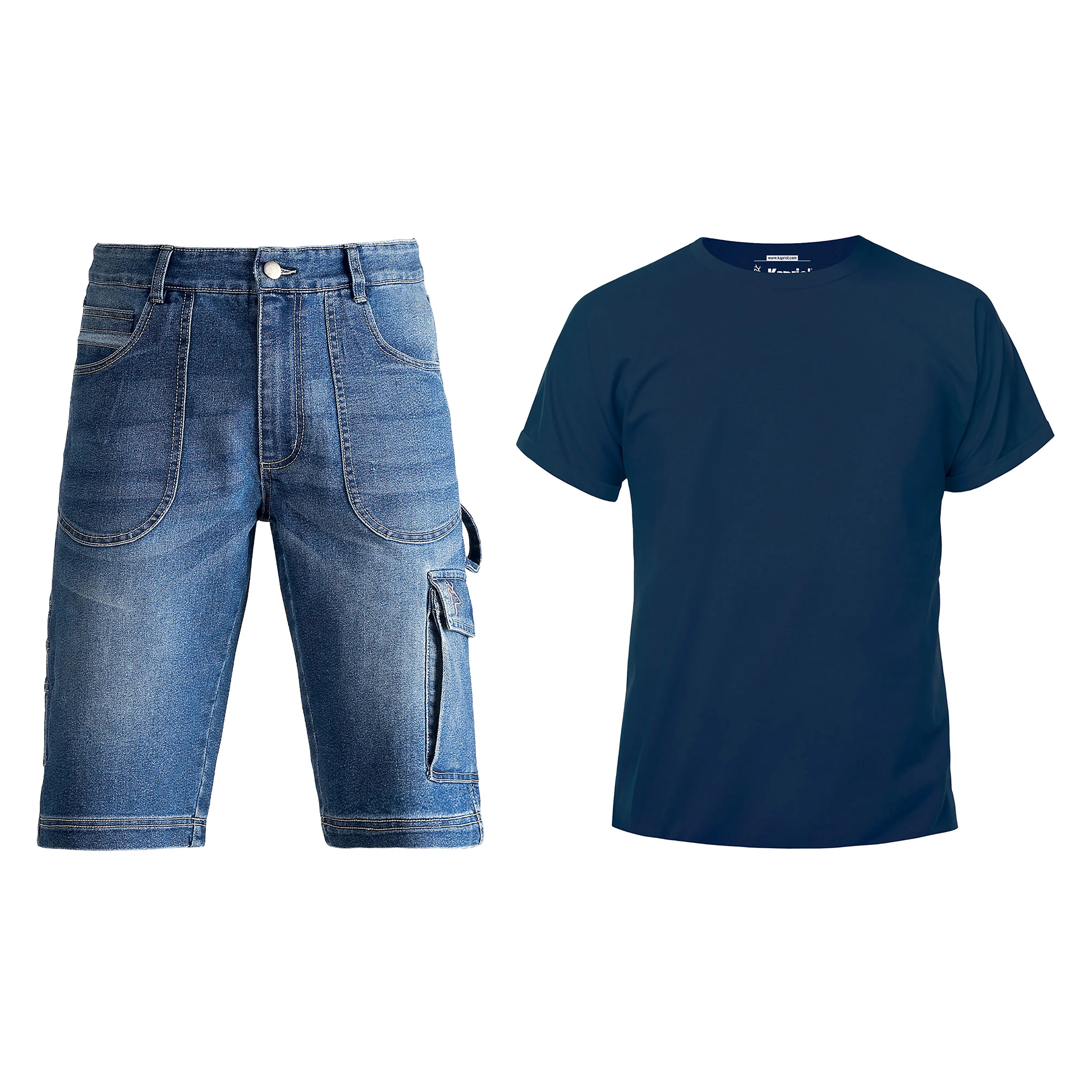 Kapriol SET  PANTALONCINI JEANS E MAGLIETTA TAGLIA XL