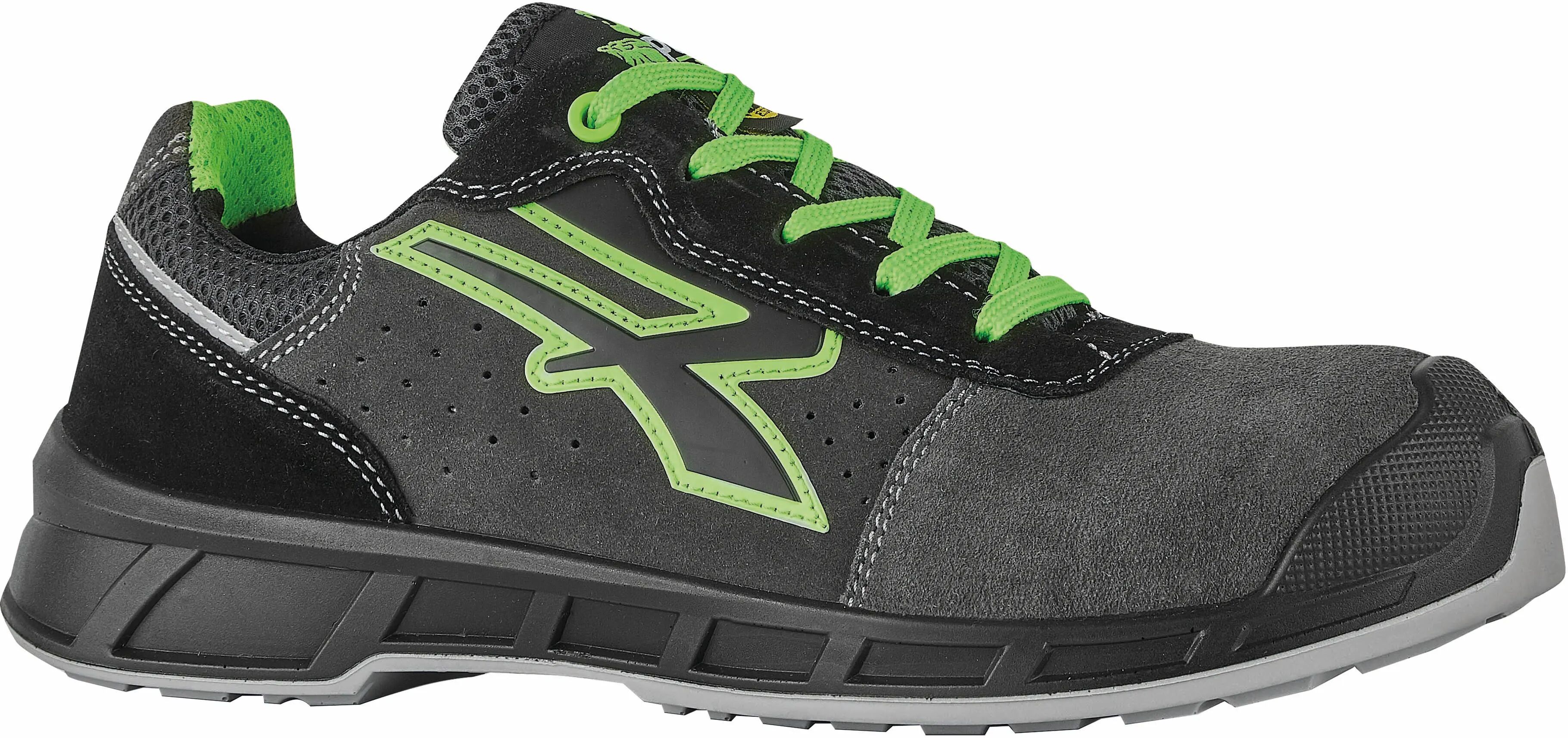 U-power SCARPA ANTINFORTUNISTICA 37  RK20016 BASSA CLASSE S1P SRC ESD NERA VERDE