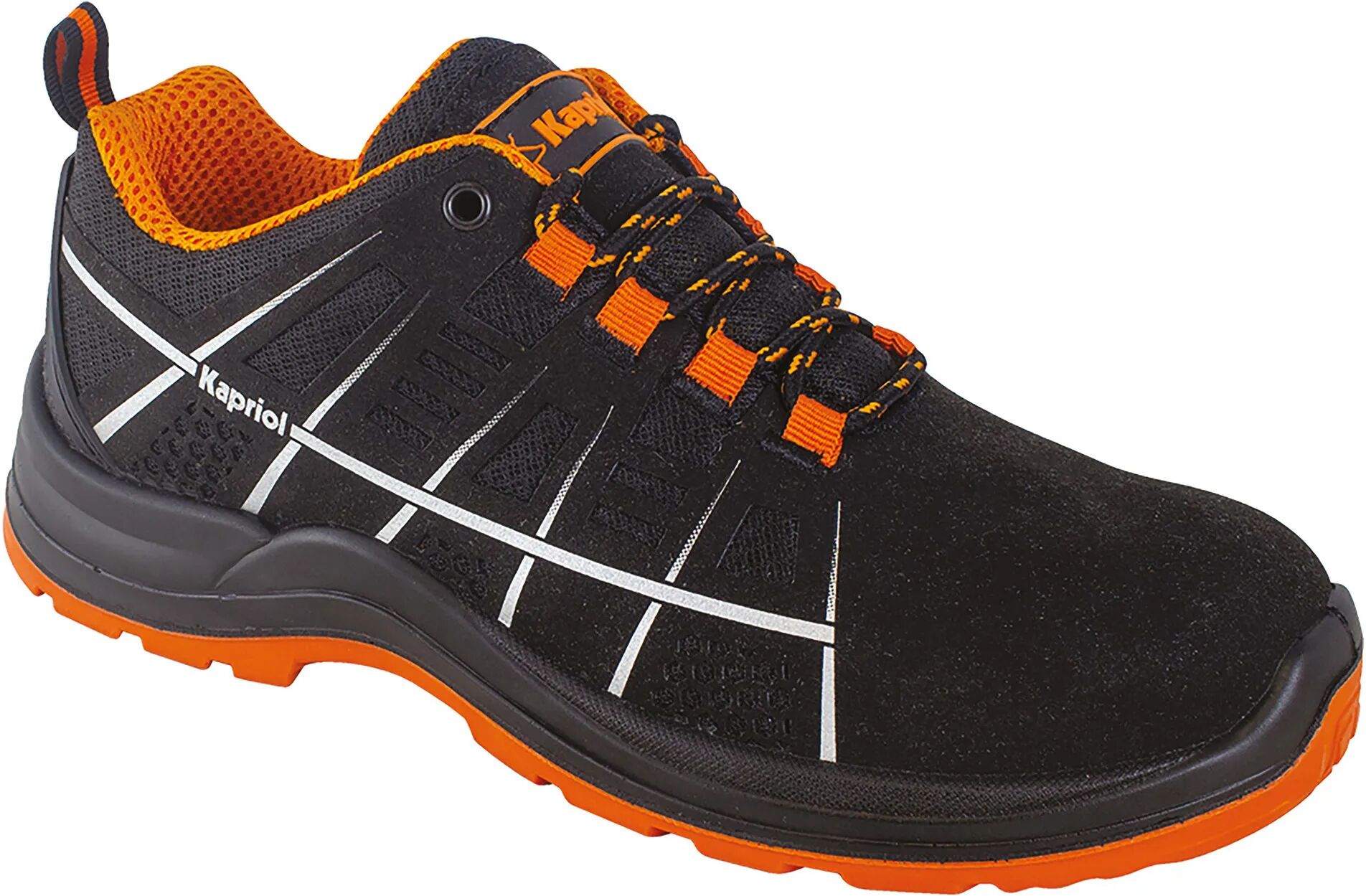 Kapriol SCARPA ANTINFORTUNISTICA 40 SPRINT  BASSA CLASSE S1P SRC NERA E ARANCIONE