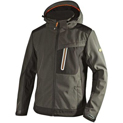 Diadora GIACCA SOFT SHELL CARBON GEOX TRASPIRANTE TAGLIA XL ANTRACITE CON CAPPUCCIO Diadora GIACCA SOFT SHELL CARBON GEOX TRASPIRANTE TAGLIA XL ANTRACITE CON CAPPUCCIO