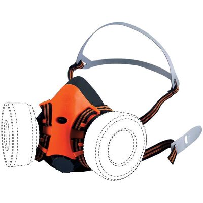 Kapriol Maschera Semimaschera Twin Fly - Protezione Polveri Gas Vapori Kapriol Maschera Semimaschera Twin Fly - Protezione Polveri Gas Vapori