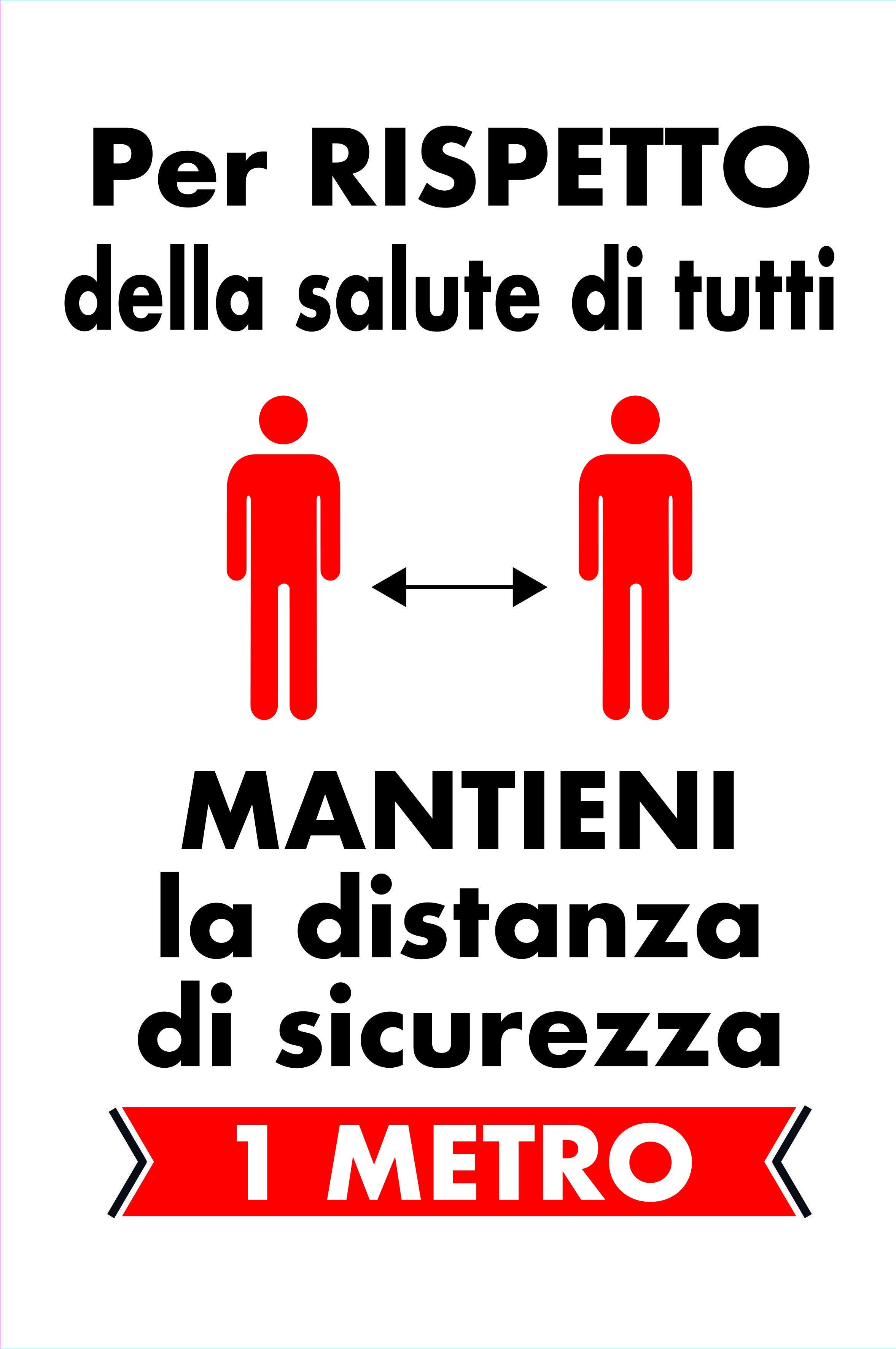 NUOVA ALGIS Cartello Mantieni Le Distanze Autoportante In Polionda 20x30 Cm NUOVA ALGIS Cartello Mantieni Le Distanze Autoportante In Polionda 20x30 Cm