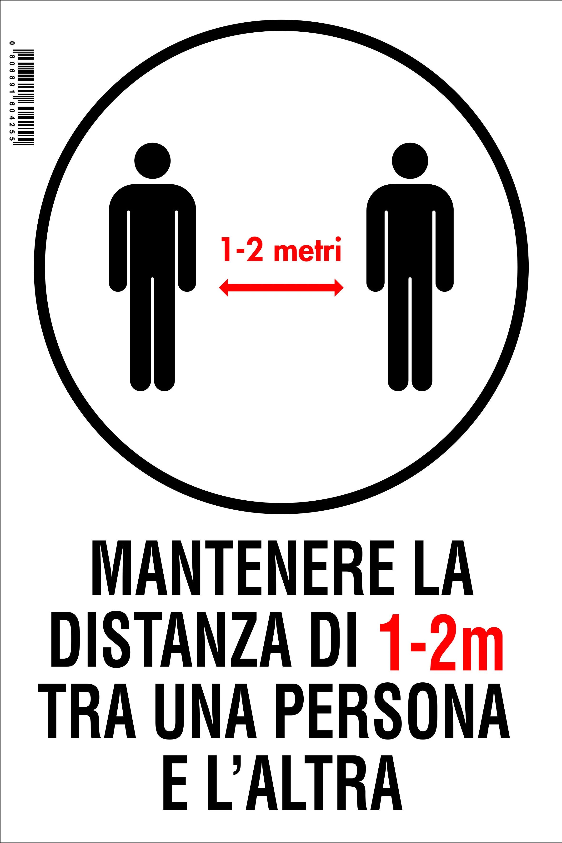 NUOVA ALGIS Cartello Mantenere La Distanza In Pvc Rigido 20x30 Cm NUOVA ALGIS Cartello Mantenere La Distanza In Pvc Rigido 20x30 Cm