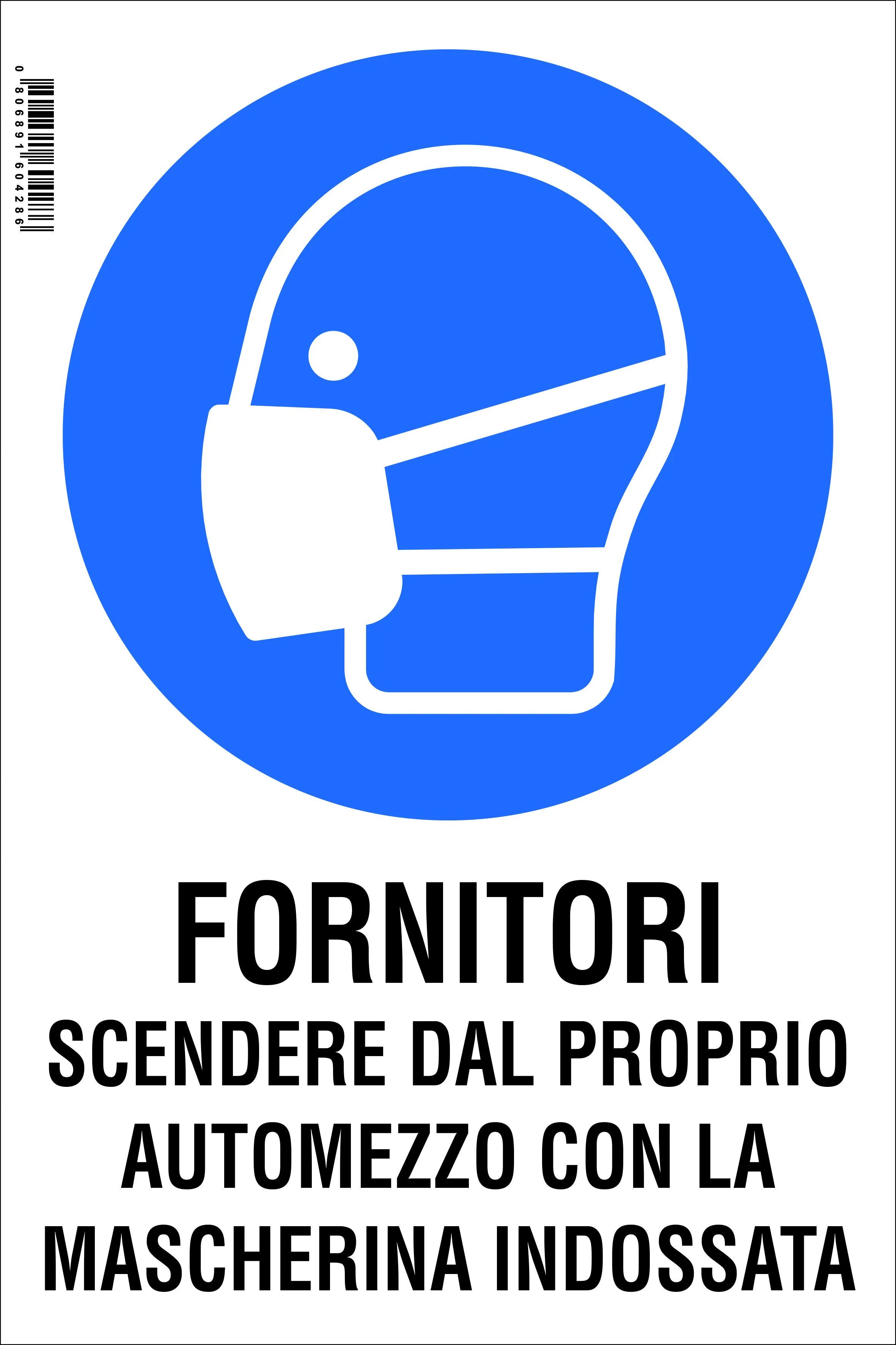 NUOVA ALGIS Cartello Fornitori Mascherina In Pvc Rigido 20x30 Cm NUOVA ALGIS Cartello Fornitori Mascherina In Pvc Rigido 20x30 Cm