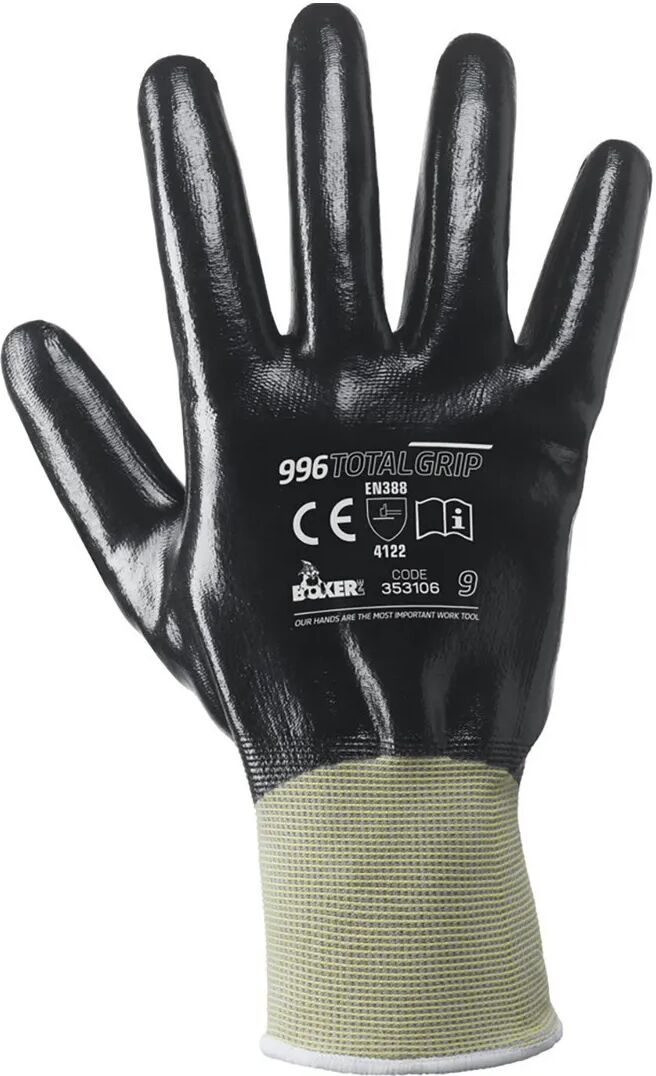 Guanto A Filo Continuo 100% Nylon Taglia 10 Ricoperto Nitrile Ottimo Grip Anche Con Oli