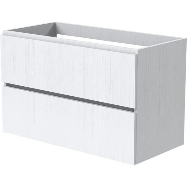 tecnomat base miami scasso a sinistra in legno bianco foresta 2 cassetti 90x39x50 cm (lxpxh)