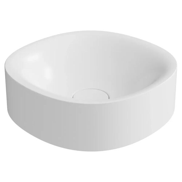 tecnomat lavabo appoggio montreal in mineralmarmo bianco lucido tondo 40,4x14,1 cm (Øxh)