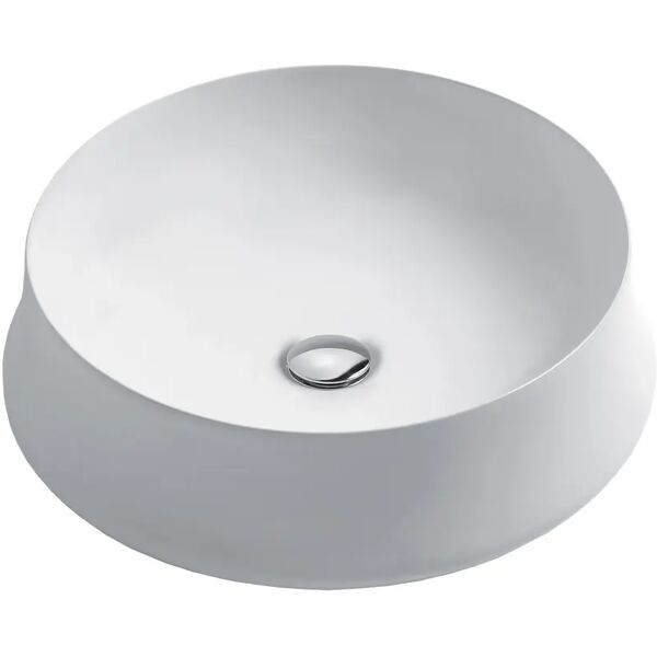 tecnomat lavabo d'appoggio simas sharp01 ceramica bianco matt tondo  Ø50x14,5 cm (Øxh)