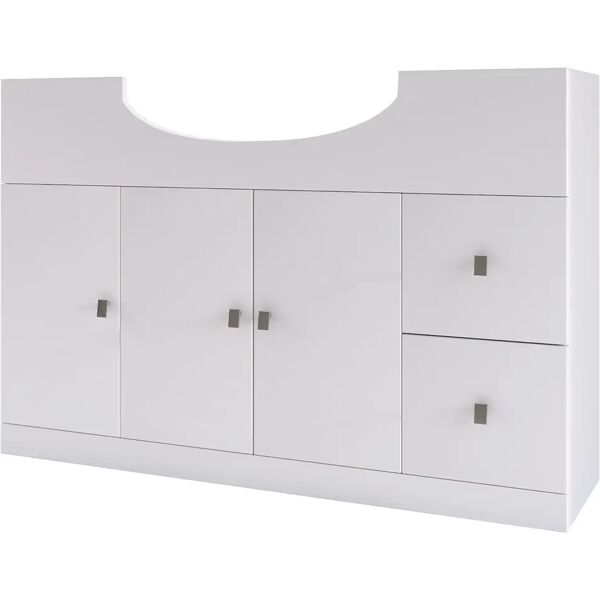 tecnomat base portalavabo palace a terra bianco lucido lavabo semincasso 120x33,5x81 cm (lxpxh)