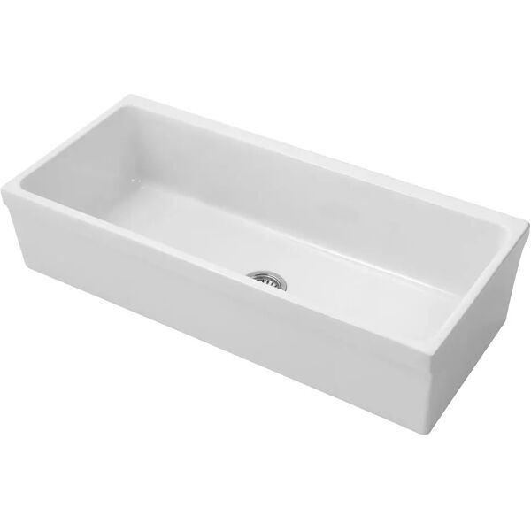 simas lavabo a canale  l120xp45xh20 cm in ceramica bianco