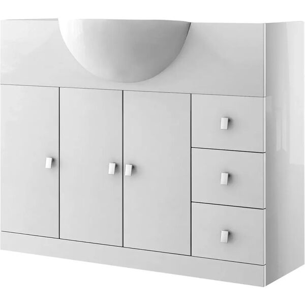 tecnomat base portalavabo palace a terra bianco lavabo sottopiano 100x33,5x81 cm (lxpxh)