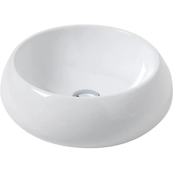 tecnomat lavabo d'appoggio tullip in ceramica bianco lucido tondo 45x20 cm (Øxh)