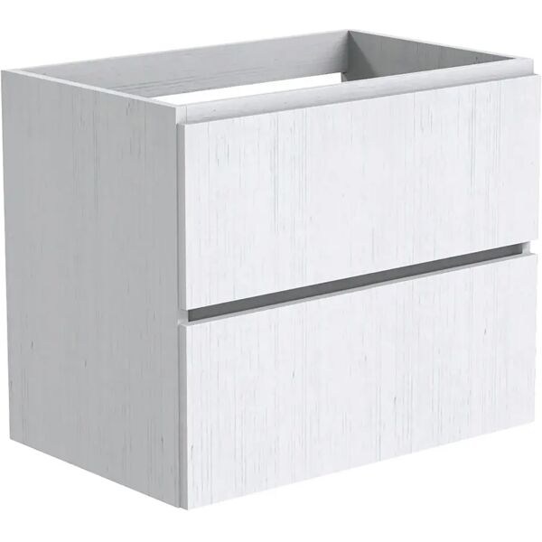 tecnomat base miami in legno bianco foresta 2 cassetti 60x39x50 cm (lxpxh)