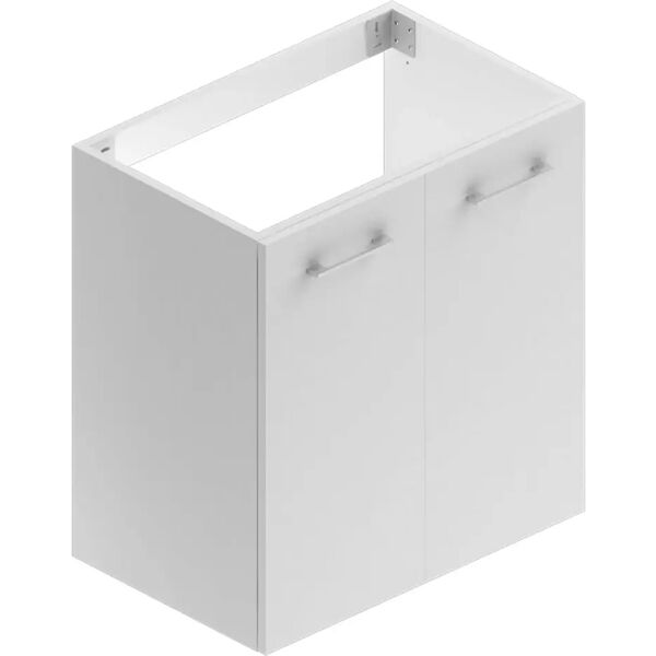 tecnomat base per lavabo o laterale 2 ante laundry bianco nova 70x75x45 cm (lxhxp)