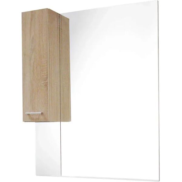 tecnomat specchiera zefiro in legno nobilitato rovere well 1 pensile 81x18x105 cm (lxpxh)