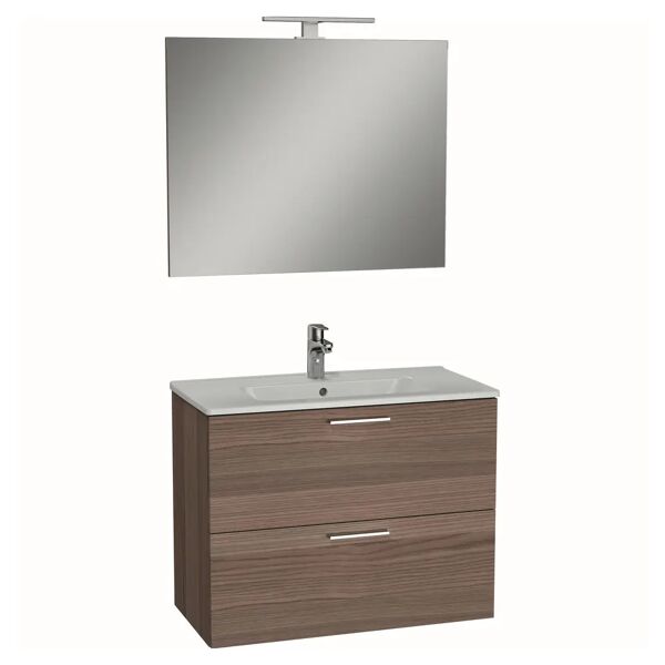 tecnomat mobile mia 2 cass 79x61x39,5 cm (lxhxp) cordoba lavabo in ceramica specchio filo lucido led