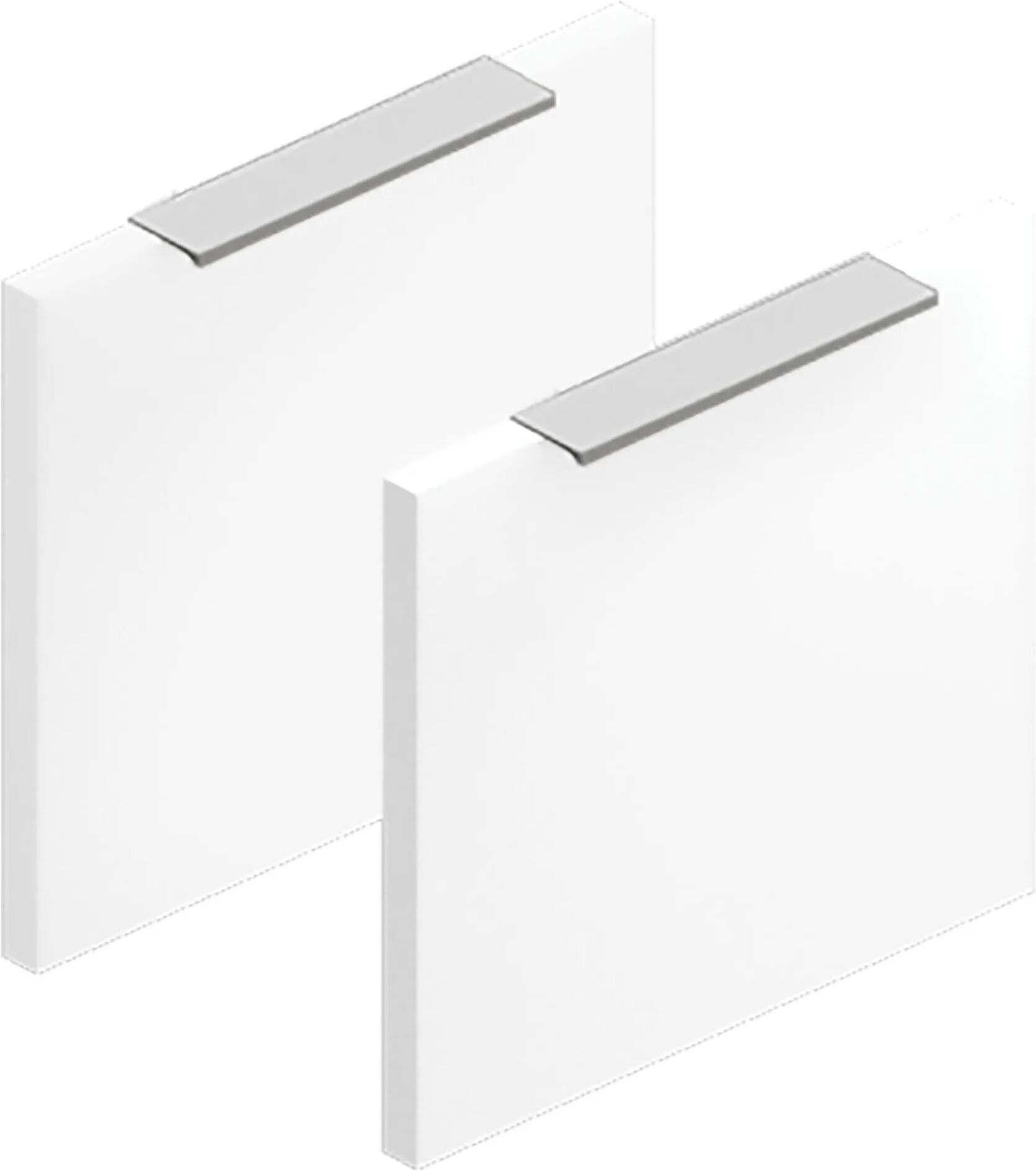 tecnomat coppia di frontali modul in legno bianco opaco con maniglia 30x27,2 cm (lxh)