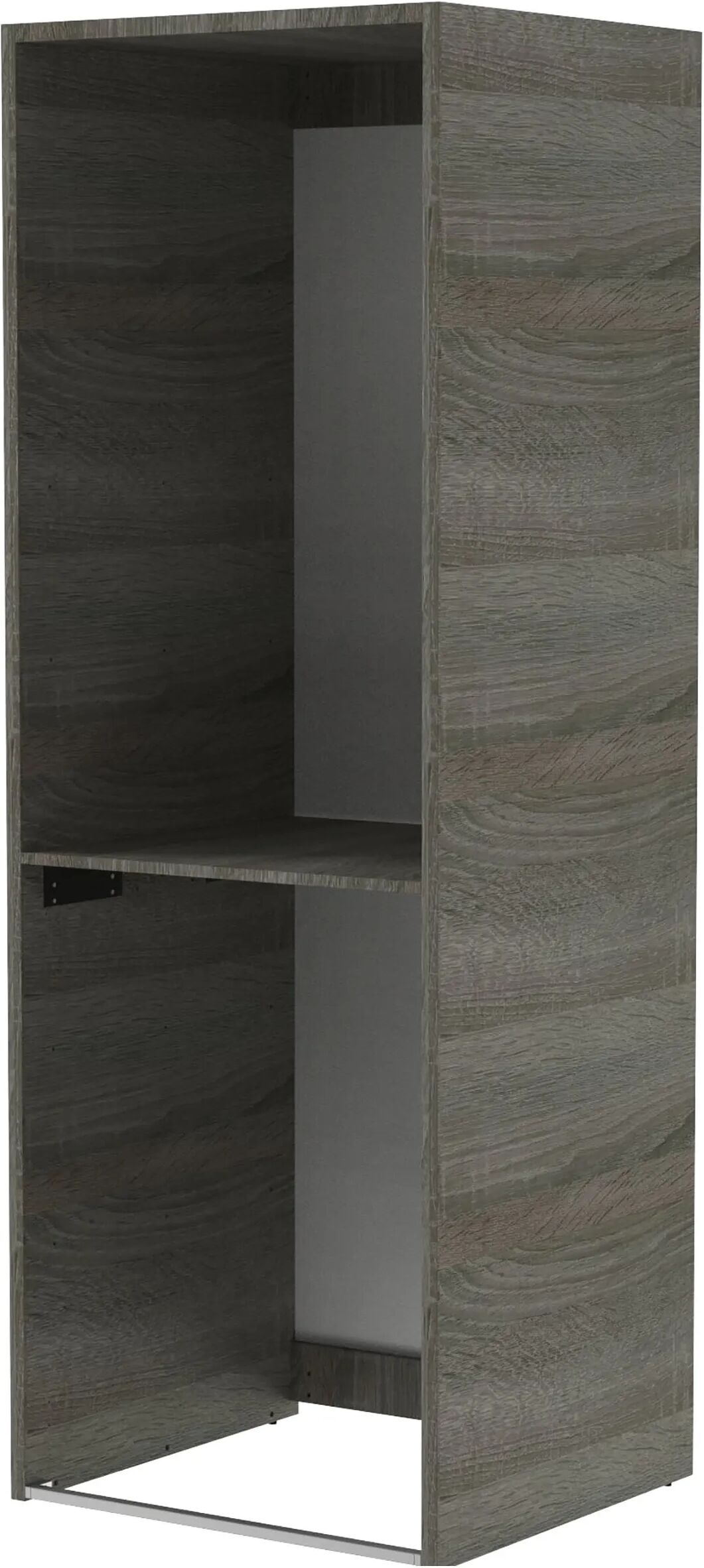 Colonna Coprilavatrice E Asciugatrice Aperta In Legno Rovere  Tartufo 70x200x65cm (Lxhxp)